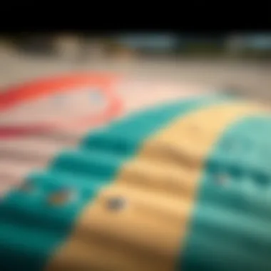 Durability and Performance of Used Kites A close-up of a kite with visible wear, highlighting performance aspects and durability