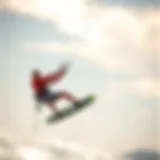 A vibrant kitesurfing scene capturing the essence of this thrilling sport