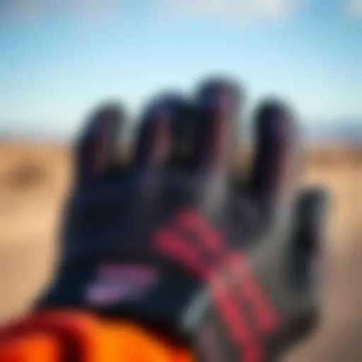 Innovative Material of Neo Gloves Close-up view of neo gloves showcasing innovative material texture