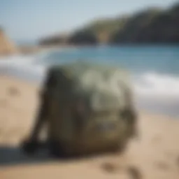 Stylish Dakine bag displayed on a beach setting