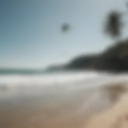 A serene beach with ideal wind conditions for kitesurfing instruction