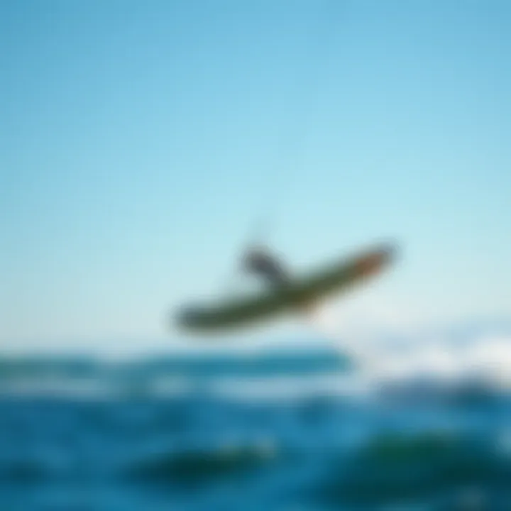 A serene coastal landscape illustrating the ideal environment for wing surfing