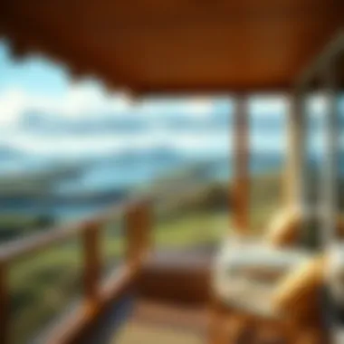 Scenic Lodge with Stunning Island Views Scenic view from the balcony of an island lodge