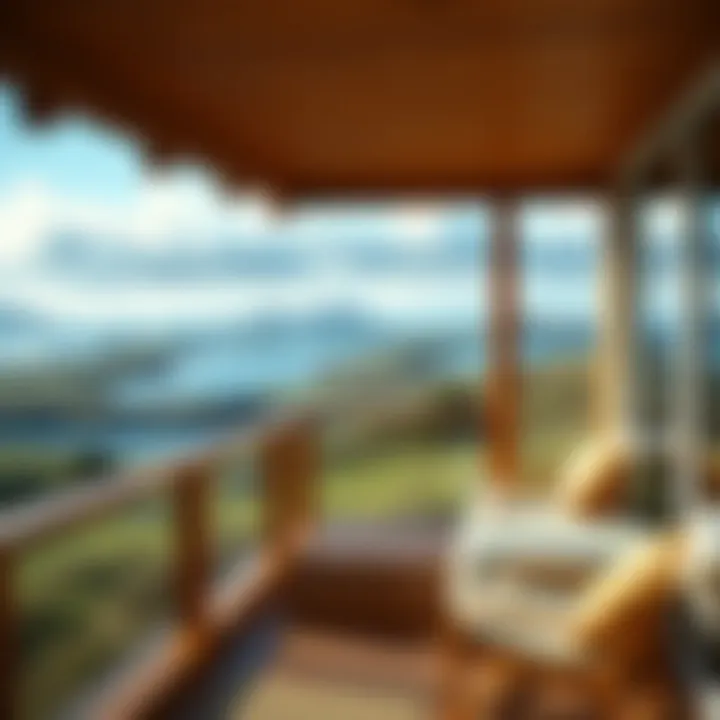 Scenic Lodge with Stunning Island Views Scenic view from the balcony of an island lodge