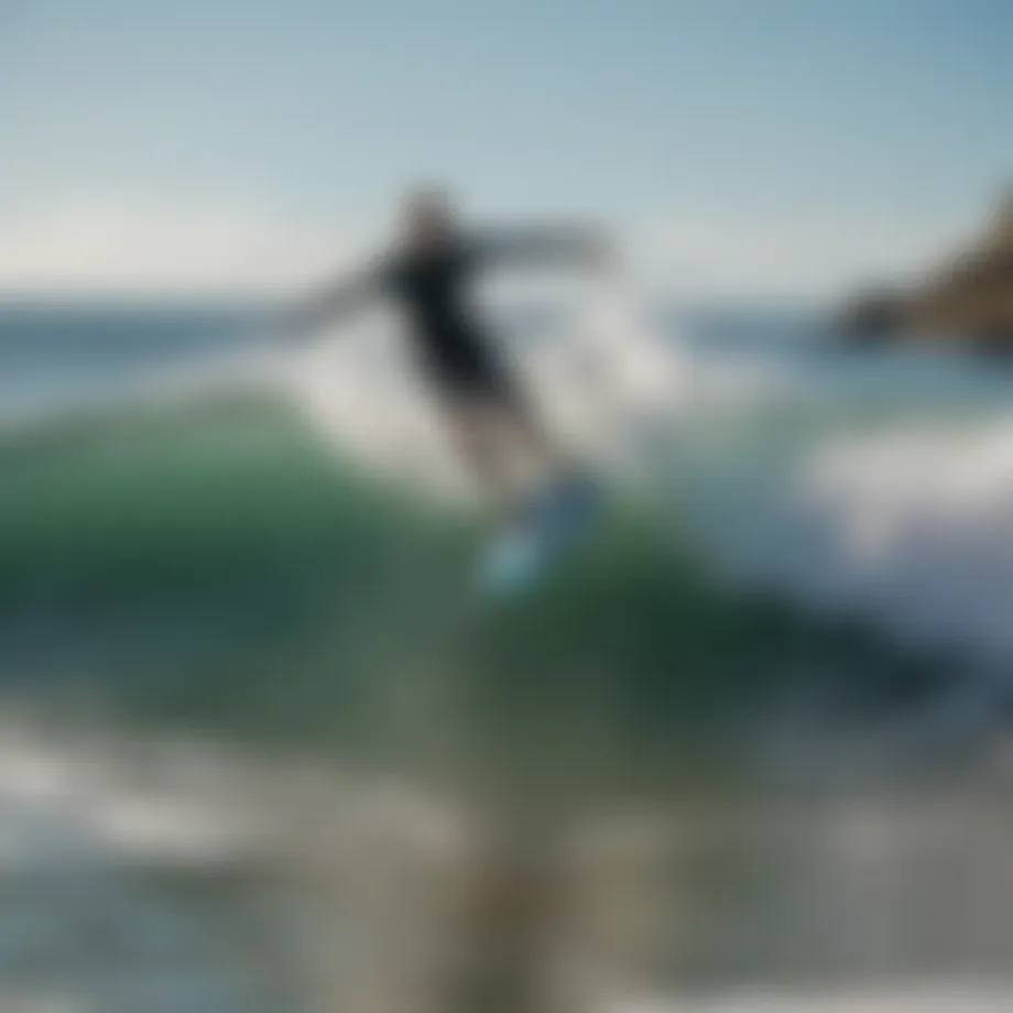Dynamic surf conditions at Tourmaline Beach