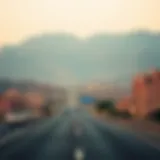 Scenic view of a highway leading from Los Cabos