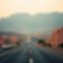 Scenic view of a highway leading from Los Cabos