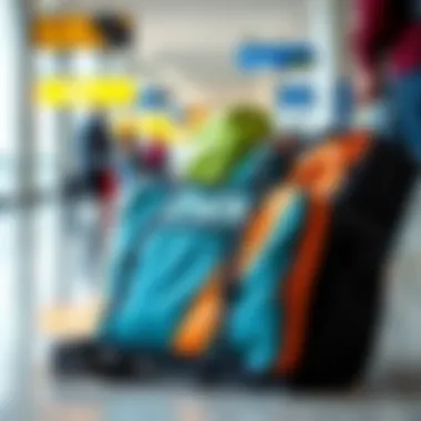 Travel Considerations for Kiteboarding Gear Bags Travel-friendly kiteboarding gear bag in an airport setting