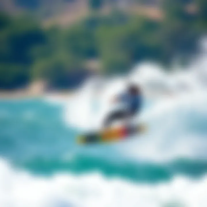 Dynamic kiteboarding action showcasing bar size impact