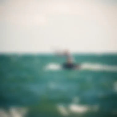 Kiteboarder navigating the water with a Code Zero sail.