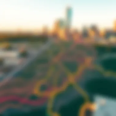 Dallas Wind Patterns Map highlighting wind patterns in Dallas