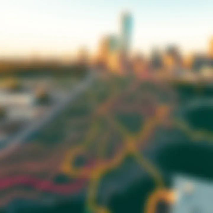 Dallas Wind Patterns Map highlighting wind patterns in Dallas