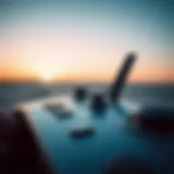 Close-up view of an efoil remote showcasing its sleek design and controls