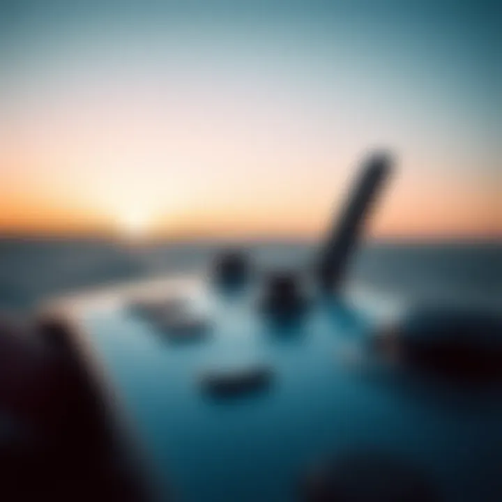 Sleek Design of Efoil Remote Close-up view of an efoil remote showcasing its sleek design and controls