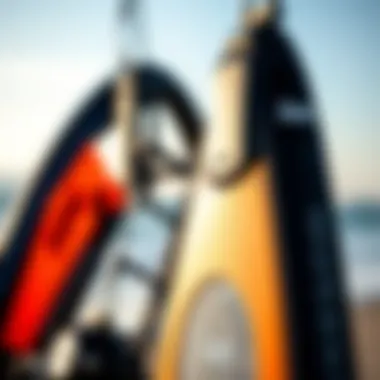 Next-Gen Kiteboarding Gear Close-up of advanced Ion kiteboarding equipment showcasing its innovative design and technology