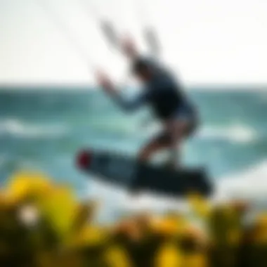 Kiteboarding Performance in Action Kiteboarding in action, demonstrating performance