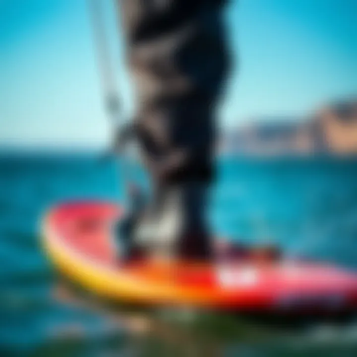 Proper Installation Technique for Foot Straps Illustration of proper installation technique for kiteboard foot straps