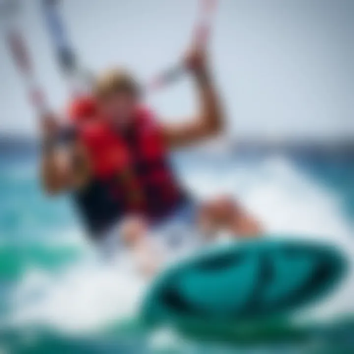 Axis Life Jacket in Kiteboarding Action The Axis life jacket in action during a kiteboarding session