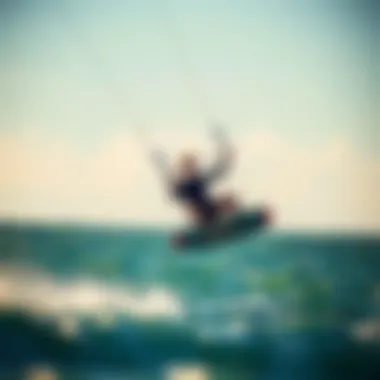 Kiteboarder using a slingshot top in diverse wind conditions.