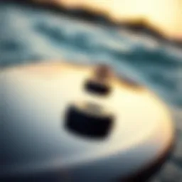 Close-up view of an efoil board highlighting its sleek design and advanced technology