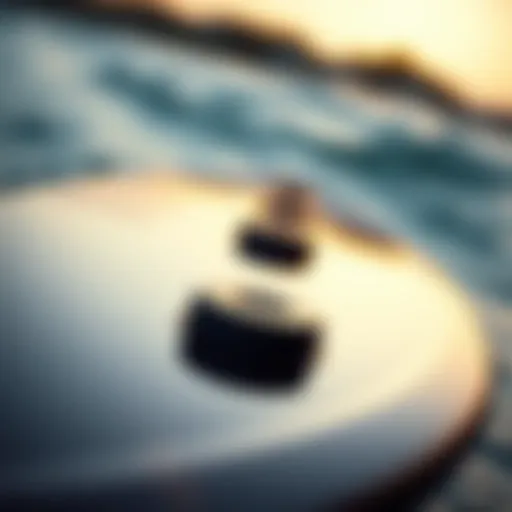 Close-up view of an efoil board highlighting its sleek design and advanced technology