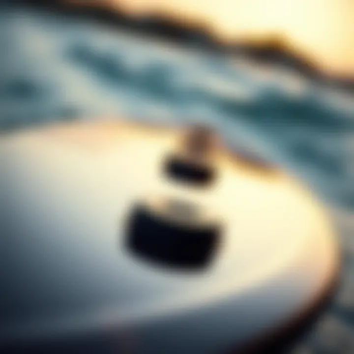 Sleek Design of Efoil Board Close-up view of an efoil board highlighting its sleek design and advanced technology