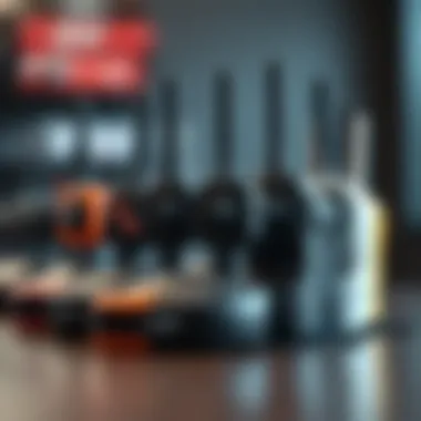 Different Models of Efoil Remotes Various models of efoil remotes lined up, highlighting differences in features.