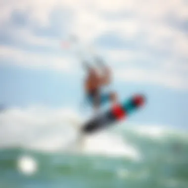 Mastering the Hi Lo Pump Technique Kiteboarder executing the Hi Lo Pump technique