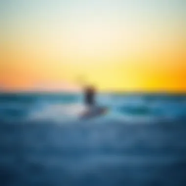 Optimal Kiteboarding Conditions A serene beach setting highlighting the best conditions for kiteboarding