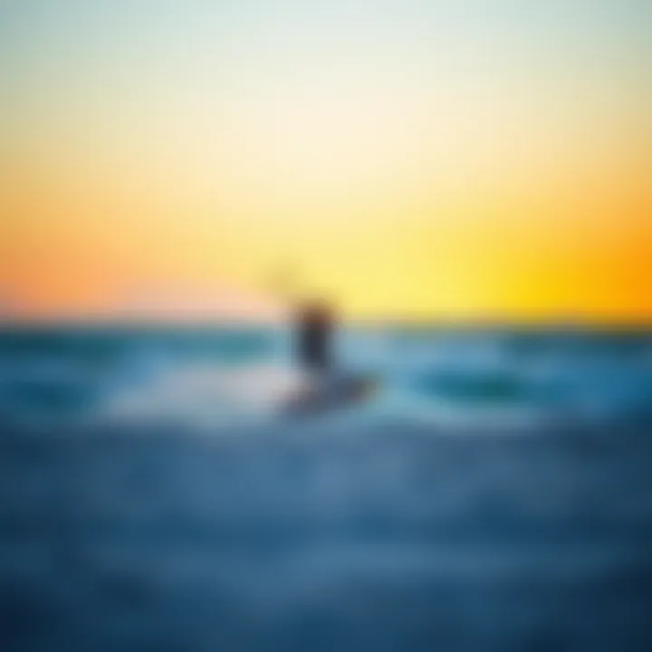 Optimal Kiteboarding Conditions A serene beach setting highlighting the best conditions for kiteboarding
