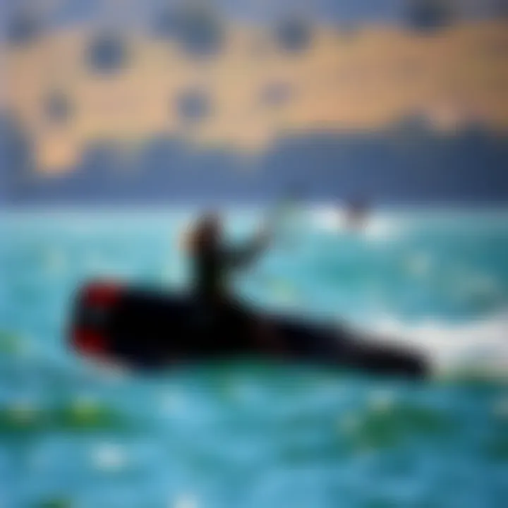 Kite surfing rig in action highlighting performance on the water