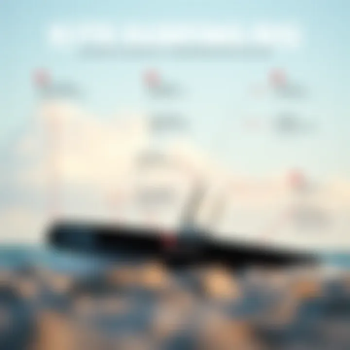 Diagram showcasing the setup procedure of a kite surfing rig