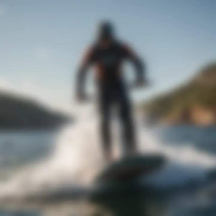 Pumping Technique in Action Rider demonstrating pumping technique on hydrofoil