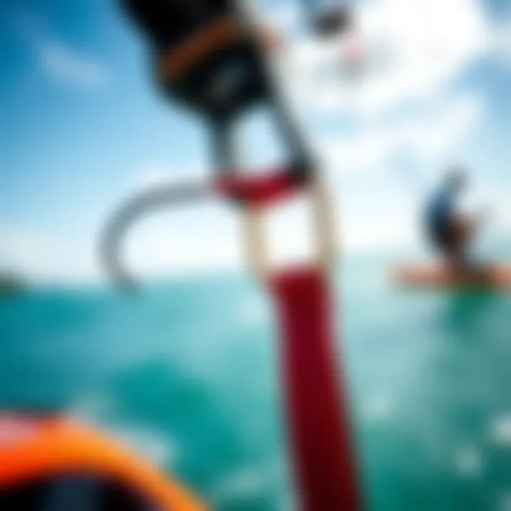 Safety Leash Attachment Detail Close-up view of a safety leash attachment