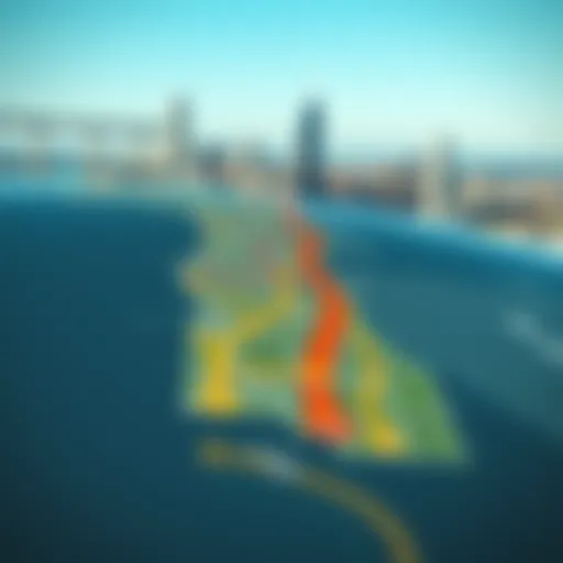 Chicago Wind Map Insights A detailed wind map of Chicago showcasing various wind patterns.