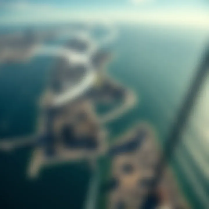 Aerial view of Chicago's geography affecting wind flow.