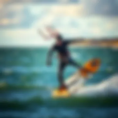 Maximizing Performance with Wetsuit Mittens Kiteboarder performing tricks with optimal gear, including wetsuit mittens.