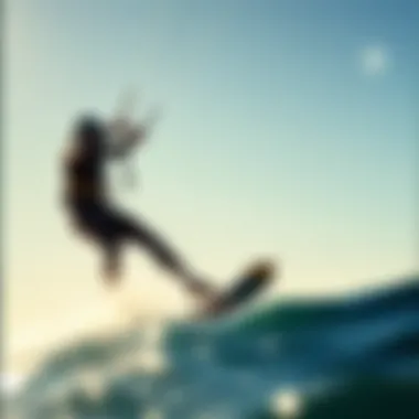 Kiteboarding Performance with Proper Wetsuit Kiteboarding enthusiast in a wetsuit performing a jump