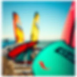 An assortment of wing foils showcasing different materials and designs