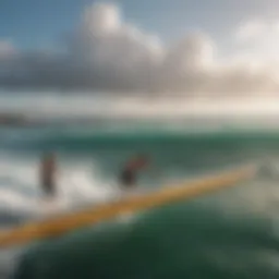 Visual representation of different wing sizes in wing surfing