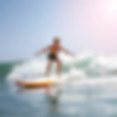 Suitability of the Waydoo Surfboard for All Skill Levels A beginner enjoying the thrill of surfing on a Waydoo board