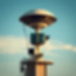 A detailed view of the weather radar system in Clear Lake