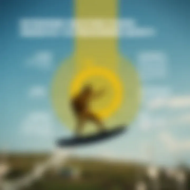 Interpreting Weather Radar for Enhanced Safety An infographic illustrating the interpretation of weather radar for kiteboarding safety.