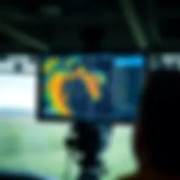 Weather radar screen displaying local data