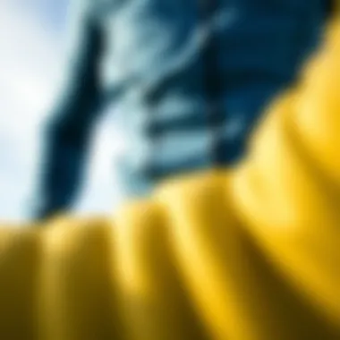 High-Performance Wetsuit Material Close-up of wetsuit material showcasing flexibility