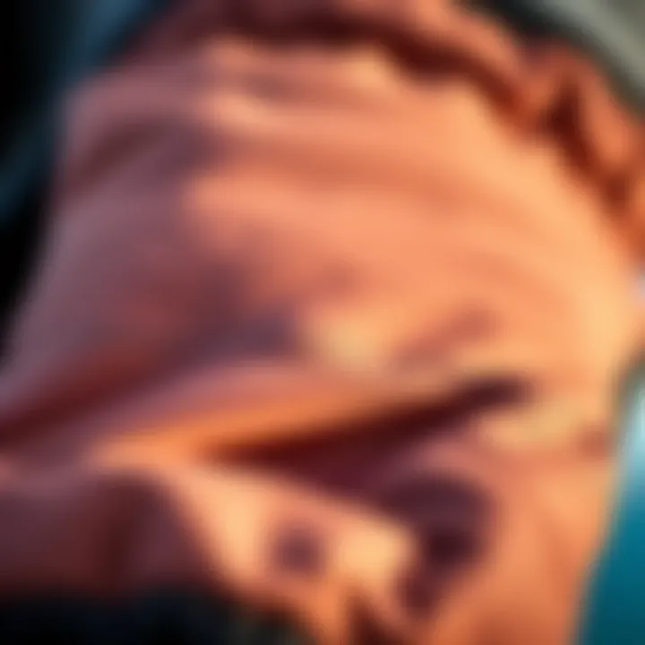 Material Texture of Wetsuit Mittens Close-up of wetsuit mitten material showing texture