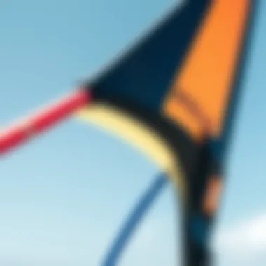 Innovative Materials of Windsurf Wings Close-up of innovative windsurf wing materials highlighting their design intricacies