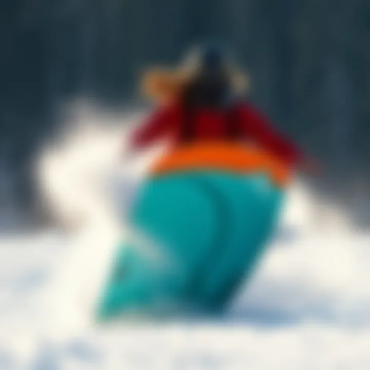 A close-up of a wingboarder executing a turn with precision